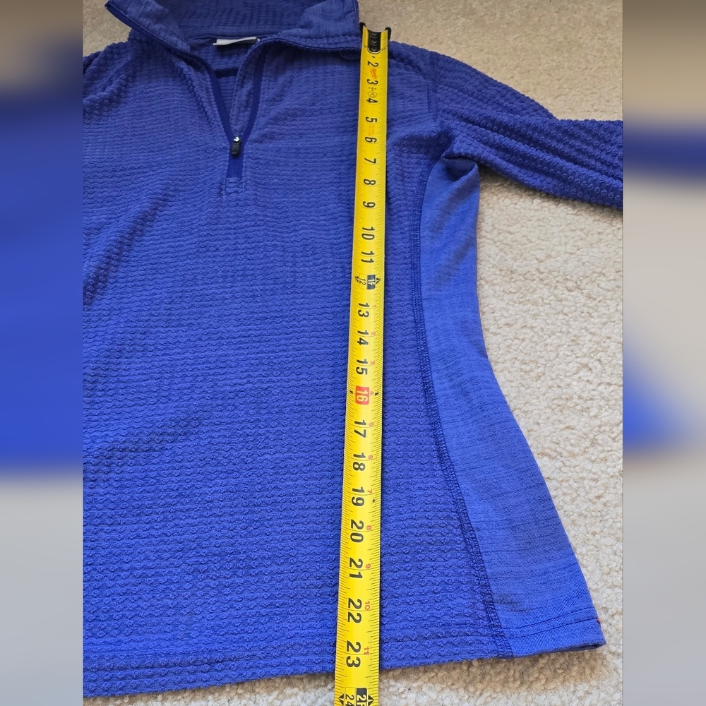 🌈Columbia Woman's 1/2 Zip Neck Waffle Knit Pullover Sweater Purple Blue Size XS - Picture 4 of 8